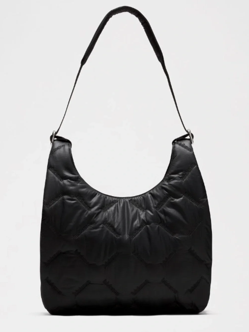 Lululemon Black Quilted Shoulder Hobo Bag